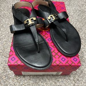 Black Tory Burch GiGi Sandals Sz 7.5